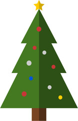 simple green geometric christmas tree silhouette suitable for holiday branding and greetings