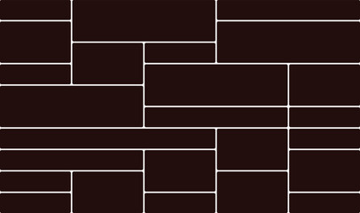 Abstract minimalist design with brown rectangular shapes on white background