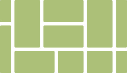 Minimalist abstract background with olive green and white geometric shapes