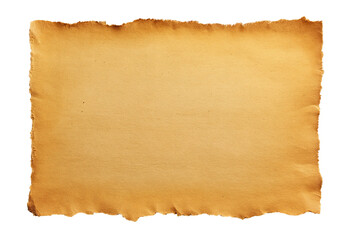 Aged Torn Paper Texture isolated on a transparent background