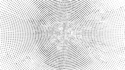 abstract radial halftone dots texture with concentric circular pattern gradient fading effect and grunge background for comic style