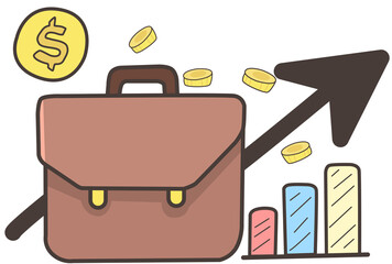  illustration of a set of suitcases