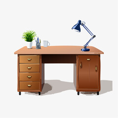 Designer-Schreibtisch aus Walnussholz