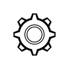 Gear Icon: Mechanical Cog Symbol 