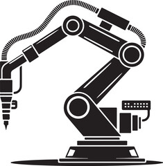 Fototapeta premium Industrial robotic arm in silhouette