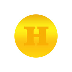 vector illustration of a yellow symbol