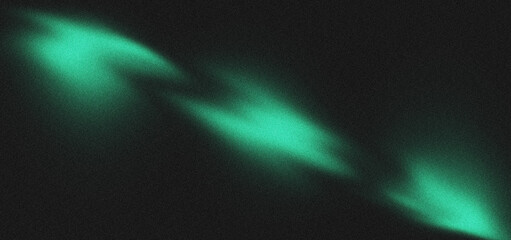 Dark grainy gradient background with green black blue tones, glowing noise texture blur effect, modern abstract banner design