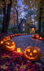 halloween pumpkin in the park