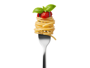 Restaurant menu hero with pasta twirl on fork for Italian delivery apps or cooking course landing pages, recipe cards and catering offers, food blog headers