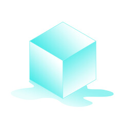 3d blue cube