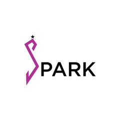 Modern Spark Wordmark Logo with Stylized S and Star