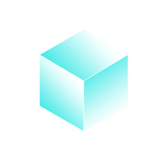 3d cube on white background