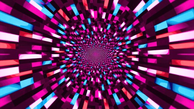 Abstract Tunnel of Light and Color.