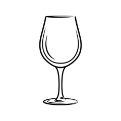 Elegant Drinking Glass Illustration
