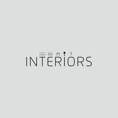 Minimalist Interiors Branding with Line Art Furniture Icons