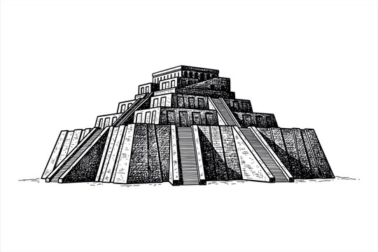 Ancient Ziggurat Illustration