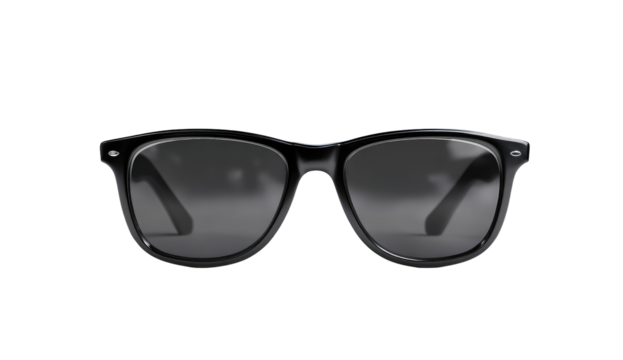 Front view of black sunglasses