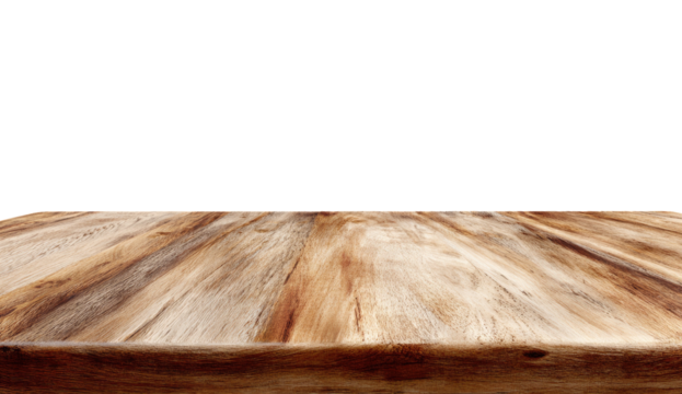 Close-up view of a light brown wooden tabletop