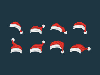 hat merry christmas new year cute cartoon  santa season holiday seasonal december eve traditional