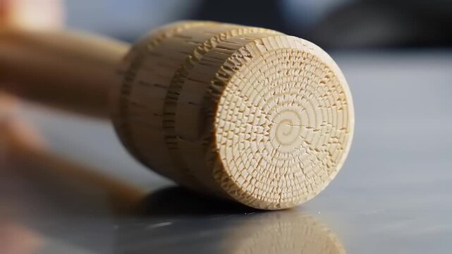 Wooden Muddler Closeup Detail.
