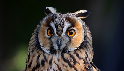 Fototapeta premium long eared owl asio otus close up