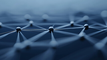 Abstract network of interconnected nodes, visualizing connections, data flow, and relationships. Modern and techy, showing a unified system through digital design.
