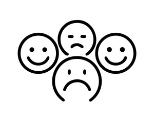 Group of diverse emotions, expressing varied feelings