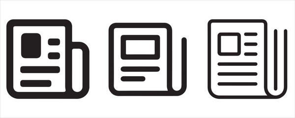 Stay informed with sleek newspaper icons for your website or app, a modern design element bringing news and updates to your fingertips now