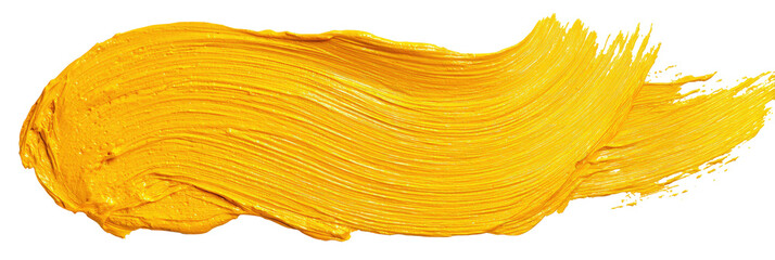 Bold, vibrant gold-yellow paint stroke