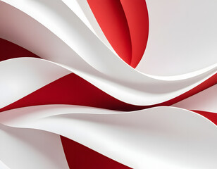 Modern abstract white and red background with 3D Overlap layers effect. A red and white background.