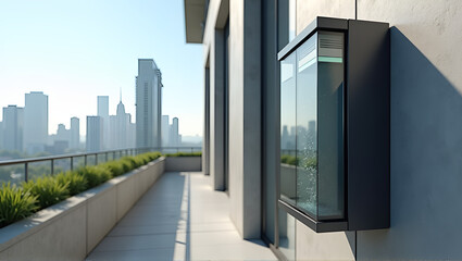 Modular Smart Rainwater Harvesting System on Contemporary Building Facade