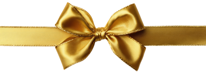 Gold ribbon bow on black background (11)