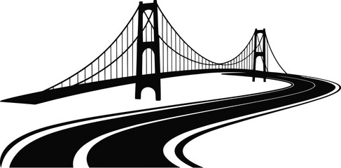 bridge curve swoosh vector illustration 