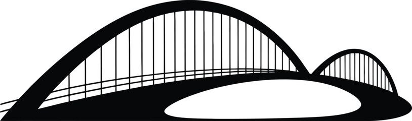 bridge curve swoosh vector illustration 