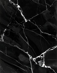 Black marble with prominent cracks and veins