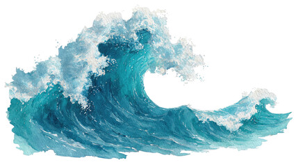 Ocean wave, textured teal