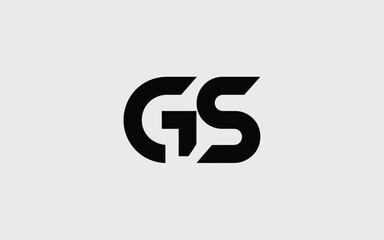 Modern minimalist gs lettermark logo design professional business brand identity