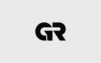 Obraz premium Modern minimalist gr letter mark logo design for brands and businesses