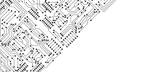 Circuit technology background with hi-tech digital data stock illustration. Circuit board abstract technology on white background. 