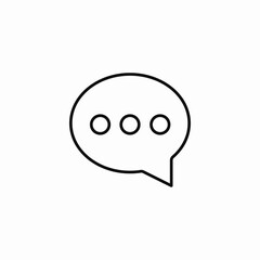 chat bubble dots icon sign vector