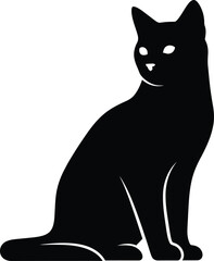 cat icon Vector illustration silhouette 