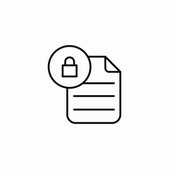 document with lock icon sign vector