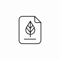 ecology document file icon sign vector