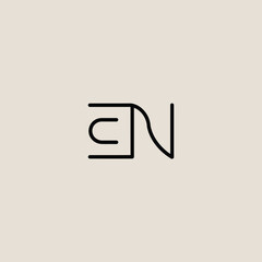 Modern abstract monogram logo design with elegant line art for branding and identity