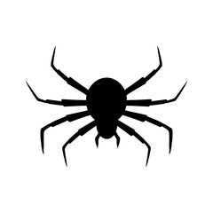 Black spider silhouette for Halloween design
Black spider silhouette in minimalist style, perfect for Halloween graphics, cards, and spooky decorations.