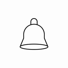 simple outline bell icon sign vector