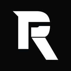   FR letter background vector design, FR logo design.