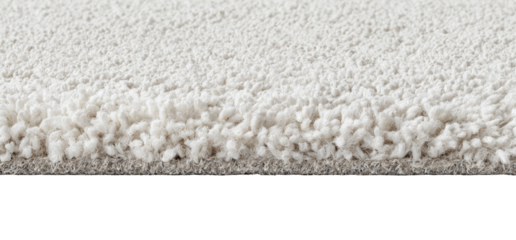Close-up of a light beige/cream colored rug with a short, fuzzy pile