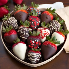 platter of chocolate covered strawberries