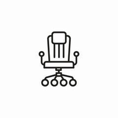 swivel office chair icon sign vector